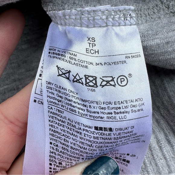 Banana Republic Sweater Womens Sweatshirt Ribbed Long Sleeve Gray Extra Small - Picture 11 of 11